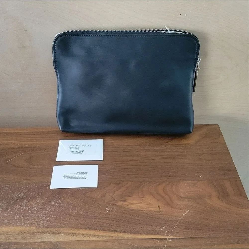 NWT 3.1 Phillip Lim 31 Cosmetic Pouch Bag iPad Luxury Travel Work Clutch Black
